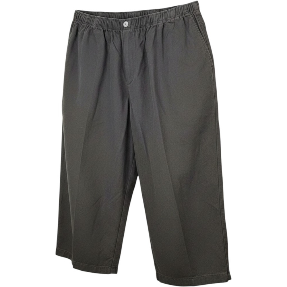 Woman Within Women's‎  Plus Size 26W Black Cotton Capri Pants Elastic Waist NWOT